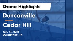 Duncanville  vs Cedar Hill  Game Highlights - Jan. 13, 2021