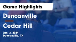 Duncanville  vs Cedar Hill  Game Highlights - Jan. 2, 2024
