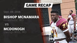 Recap: Bishop McNamara  vs. McDonogh  2016