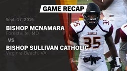 Recap: Bishop McNamara  vs. Bishop Sullivan Catholic  2016