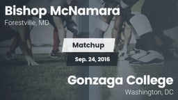 Matchup: Bishop McNamara vs. Gonzaga College  2016