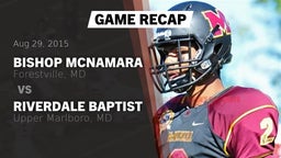 Recap: Bishop McNamara  vs. Riverdale Baptist  2015