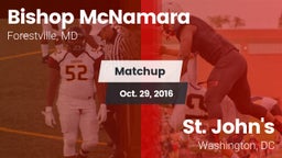 Matchup: Bishop McNamara vs. St. John's  2016
