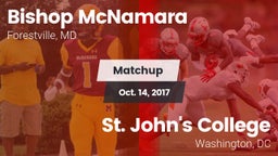 Matchup: Bishop McNamara vs. St. John's College  2017