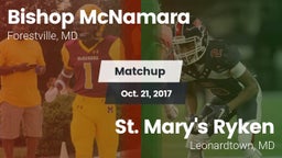 Matchup: Bishop McNamara vs. St. Mary's Ryken  2017