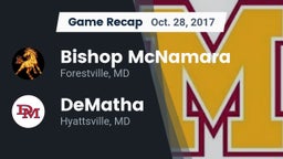 Recap: Bishop McNamara  vs. DeMatha  2017