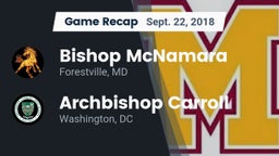 Recap: Bishop McNamara  vs. Archbishop Carroll  2018
