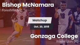 Matchup: Bishop McNamara vs. Gonzaga College  2018