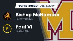 Recap: Bishop McNamara  vs. Paul VI  2019
