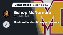 Recap: Bishop McNamara  vs. Abraham Lincoln  - Brookyln, New York 2022