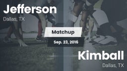 Matchup: Jefferson vs. Kimball  2016