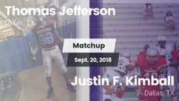 Matchup: Thomas Jefferson vs. Justin F. Kimball  2018