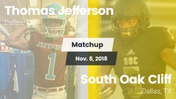 Matchup: Thomas Jefferson vs. South Oak Cliff  2018