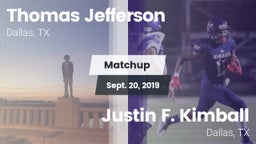 Matchup: Thomas Jefferson vs. Justin F. Kimball  2019