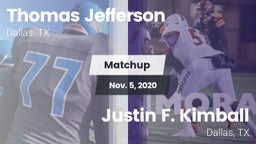 Matchup: Thomas Jefferson vs. Justin F. Kimball  2020