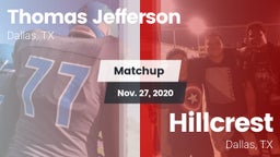 Matchup: Thomas Jefferson vs. Hillcrest  2020