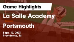 La Salle Academy vs Portsmouth  Game Highlights - Sept. 12, 2023