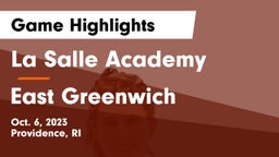 La Salle Academy vs East Greenwich  Game Highlights - Oct. 6, 2023