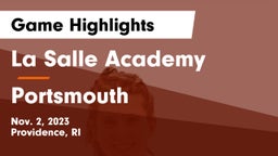 La Salle Academy vs Portsmouth  Game Highlights - Nov. 2, 2023