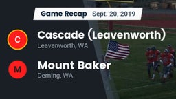 Recap: Cascade  (Leavenworth) vs. Mount Baker  2019