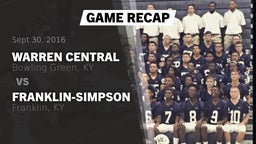 Recap: Warren Central  vs. Franklin-Simpson  2016