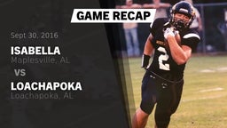 Recap: Isabella  vs. Loachapoka  2016