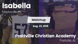Matchup: Isabella vs. Prattville Christian Academy  2018