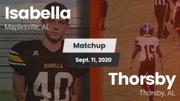 Matchup: Isabella vs. Thorsby  2020