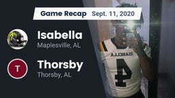 Recap: Isabella  vs. Thorsby  2020