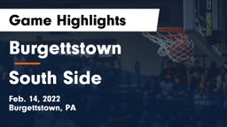 Burgettstown  vs South Side  Game Highlights - Feb. 14, 2022