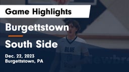 Burgettstown  vs South Side  Game Highlights - Dec. 22, 2023