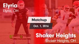 Matchup: Elyria vs. Shaker Heights  2016
