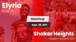Matchup: Elyria vs. Shaker Heights  2017
