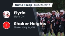 Recap: Elyria  vs. Shaker Heights  2017