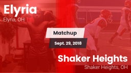 Matchup: Elyria vs. Shaker Heights  2018