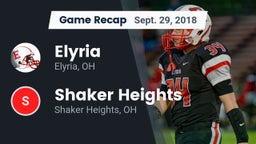 Recap: Elyria  vs. Shaker Heights  2018