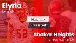 Matchup: Elyria vs. Shaker Heights  2019