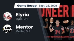 Recap: Elyria  vs. Mentor  2020