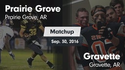Matchup: Prairie Grove vs. Gravette  2016