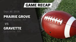 Recap: Prairie Grove  vs. Gravette  2016