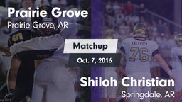 Matchup: Prairie Grove vs. Shiloh Christian  2016