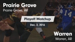 Matchup: Prairie Grove vs. Warren  2016