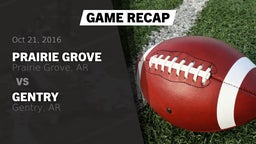 Recap: Prairie Grove  vs. Gentry  2016