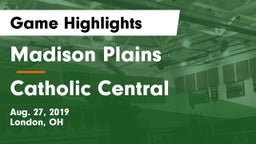 Madison Plains  vs Catholic Central Game Highlights - Aug. 27, 2019