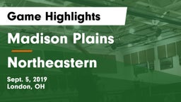 Madison Plains  vs Northeastern Game Highlights - Sept. 5, 2019