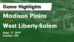 Madison Plains  vs West Liberty-Salem  Game Highlights - Sept. 17, 2019