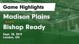 Madison Plains  vs Bishop Ready Game Highlights - Sept. 28, 2019