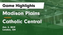 Madison Plains  vs Catholic Central Game Highlights - Oct. 3, 2019