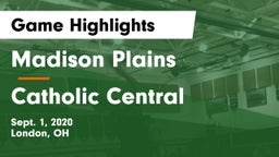 Madison Plains  vs Catholic Central Game Highlights - Sept. 1, 2020