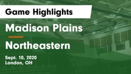 Madison Plains  vs Northeastern Game Highlights - Sept. 10, 2020